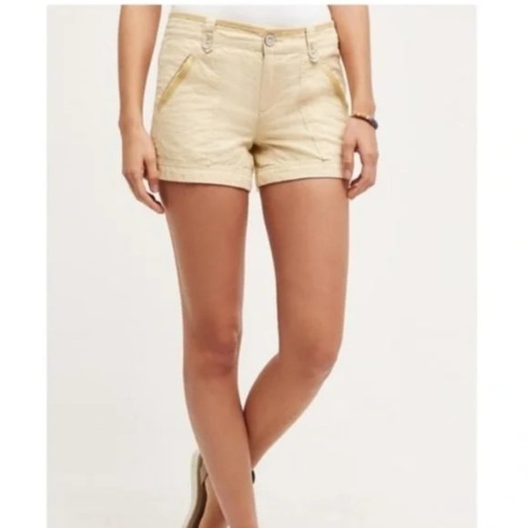 Anthropologie Pants - Pilcro And The Letterpress x Anthropologie Yellow Linen Blend Shorts Size 2
